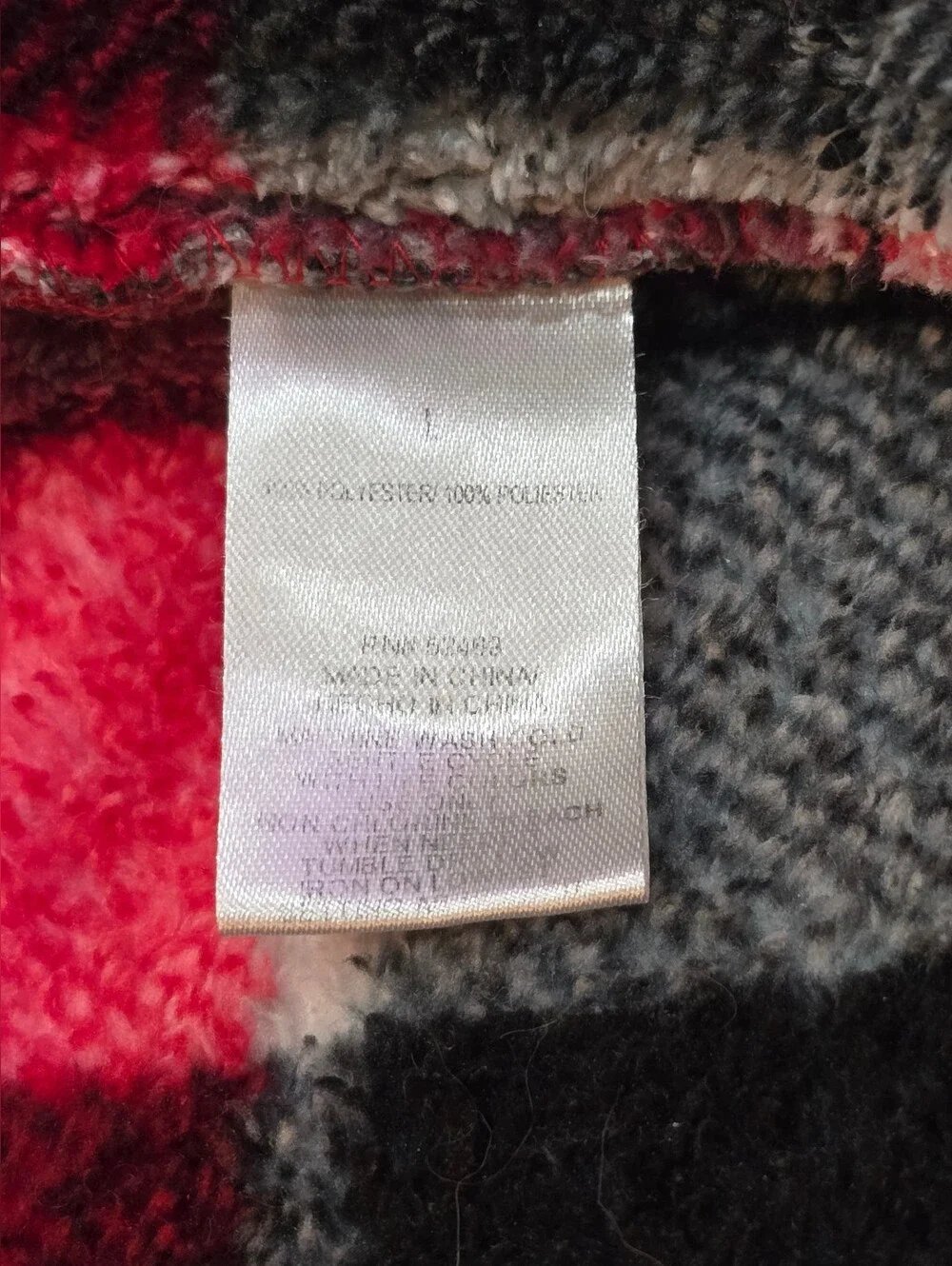 Red Black Gray Plaid Fleece Dog Vest